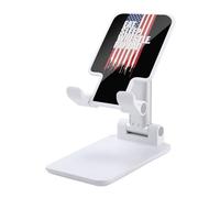 Eat Sleep Wrestle Folding Cell Phone Stand for Desk Adjustable Height Portable Cellphone Cradle for Office