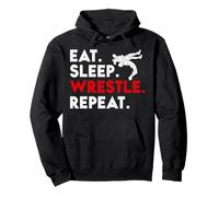 Eat Sleep Wrestle Repeat Boys Wrestling Shirt Pullover Hoodie