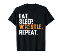 Eat Sleep Wrestle Repeat Boys Wrestling Shirt T-Shirt