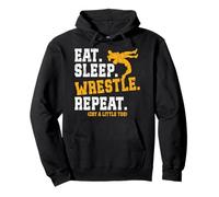 Eat Sleep Wrestle Repeat (Cry a Little too) Pullover Hoodie