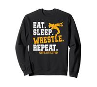 Eat Sleep Wrestle Repeat (Cry a Little too) Sweatshirt