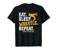 Eat Sleep Wrestle Repeat (Cry a Little Too) T-Shirt
