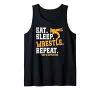 Eat Sleep Wrestle Repeat (Cry a Little Too) Tank Top