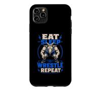 Eat Sleep Wrestle Repeat Goat Mat Grinder Case for iPhone 11 Pro Max