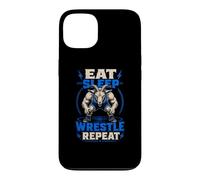 Eat Sleep Wrestle Repeat Goat Mat Grinder Case for iPhone 13