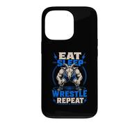 Eat Sleep Wrestle Repeat Goat Mat Grinder Case for iPhone 13 Pro