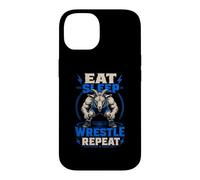 Eat Sleep Wrestle Repeat Goat Mat Grinder Case for iPhone 14