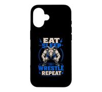Eat Sleep Wrestle Repeat Goat Mat Grinder Case for iPhone 16