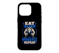 Eat Sleep Wrestle Repeat Goat Mat Grinder Case for iPhone 16 Pro