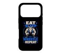 Eat Sleep Wrestle Repeat Goat Mat Grinder Case for iPhone 17 Pro