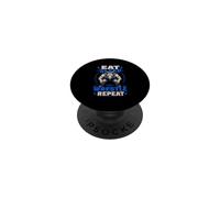 Eat Sleep Wrestle Repeat Goat Mat Grinder PopSockets Adhesive PopGrip