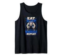 Eat Sleep Wrestle Repeat Goat Mat Grinder Tank Top