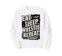 Eat Sleep Wrestle Repeat Wrestling Athlete Quote Sweatshirt