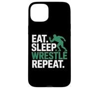 Eat Sleep Wrestle Repeat Wrestling Lovers Daily Grind Case for iPhone 15 Plus