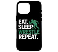 Eat Sleep Wrestle Repeat Wrestling Lovers Daily Grind Case for iPhone 16 Pro Max