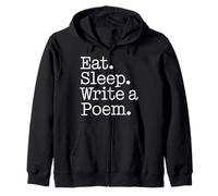 Eat Sleep Write a Poem! Poetcore Aesthetic Zip Hoodie