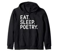 Eat Sleep Write a Poem Poetcore Aesthetic Zip Hoodie