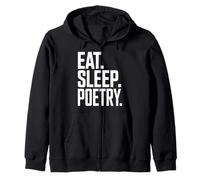 Eat Sleep Write a Poem Poetcore Aesthetic Zip Hoodie