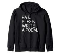 Eat Sleep Write a Poem! Poetcore Aesthetic Zip Hoodie