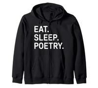 Eat Sleep Write a Poem Poetcore Aesthetic Zip Hoodie