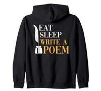 Eat Sleep Write A Poem Poetry Writer Life Zip Hoodie