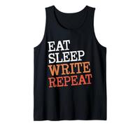 Eat Sleep Write Repeat Writing Writer Author Tank Top