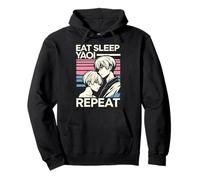 Eat Sleep Yaoi Repeat Gay Anime Pullover Hoodie