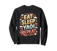 Eat Sleep Yaoi Repeat Manga Meme Sweatshirt
