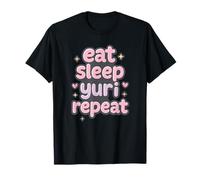 Eat Sleep Yuri Repeat Japanese Girl's Love Manga Yaoi T-Shirt