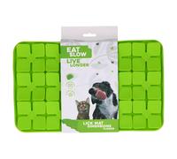Eat Slow Live Longer Lick Mat Flower Green For Dogs Silicone Toy
