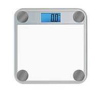 Eat Smart Digital Bathroom Scale, Highly Accurate Digital Bathroom Scale for Body Weight, 440 lb Capacity, Large Durable Glass Platform, Step On Technology, Silver