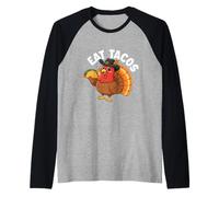Eat Tacos - Thanksgiving Day Fall Holiday Turkey Day Raglan Baseball Tee