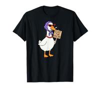 Eat The Rich Cute Goose Y2K 90s Feminist Graphic T-Shirt