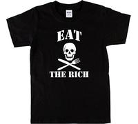 Eat The Rich' Protest T-Shirt - Anarchy, Political, Punk, Also in Army Green Mens Women T Shirt 100% Cotton(XX-Large)