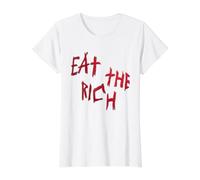Eat The Rich Value Graphic T-Shirt, Women, White, S
