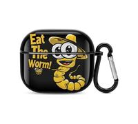 Eat The Worm Bluetooth Headset Cover Hard Shell Earbuds Case Protective Cover Compatible with Airpods 3