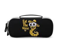 Eat The Worm Pencil Case Portable Makeup Bag Organizer Pencil Pouch Cosmetic Bags for Women
