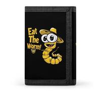 Eat The Worm Trifold Wallets Slim Coin Purse Credit Card Holder Wallet Money Clip for Women Men