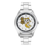 Eat The Worm Watches for Men Business Dress Watch Stainless Steel Band Wristwatch