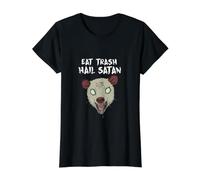 Eat Trash Hail Satan Funny Occult Opossum Satanic Pentagram Value Graphic T-Shirt