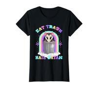 Eat Trash Hail Satan Raccoon Pentagram Trash Panda Satanist Value Graphic T-Shirt