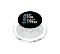 Eat Tuba Sleep Repeat Simple Basic Icons PopSockets PopGrip for MagSafe