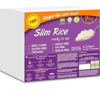Eat Water Slim Rice 270g Enviro Pack of 5 - Made with Organic Konjac Flour Keto Paleo Diet & Vegan Food High in Nutrition - Low Carbohydrates Zero Sugar Low Fat Diet