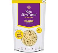 Eat Water Slim Fettuccine Pasta (Pack of 5 x 200g) Made from Konjac Flour, No Drain - Pasta with Low Carb, Low Calorie, Gluten & Fat Free, Vegan High Fibre, Keto Diet Friendly Ready to Eat Food