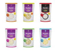 Eat Water Slim Pasta & Rice Variety Pack- Konjac Low Carb Noodles, Pasta & Rice Mix, Ready to Eat No Drain Meal Alternatives, Vegan, Gluten Free, Low Calorie & Keto Friendly Multipack (200g Pack of 6)
