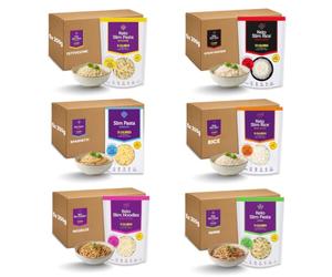 Eat Water Slim Pasta & Rice Variety Pack- Konjac Low Carb Noodles, Pasta & Rice Mix, Ready to Eat No Drain Meal Alternatives, Vegan, Gluten Free, Low Calorie & Keto Friendly Multipack 200g(Pack of 6)