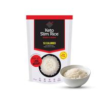Eat Water Slim Sticky Rice- Konjac Low Calorie Rice Alternative, Ready to Eat No Drain Shirataki Rice for Sushi & Meals | Low Carb, Keto Friendly, Vegan, Gluten Free & High Fibre Rice 200g(Pack of 5)