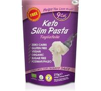 Eat Water Slim Tagliatelle Pasta 270g (Pack of 10) Organic Konjac Flour & Oats Shirataki Pasta, Zero Carb, Low Calorie, Gluten, Fat & Sugar Free, Vegan High Fibre Ready to Eat, Paleo Diet Friendly