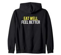 Eat Well Feel Better Low FODMAP Diet Gut Health Digestion Zip Hoodie