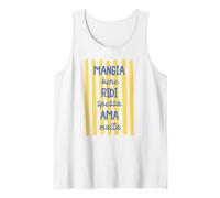 Eat Well Laugh Often Love Much Mangia Bene Ridi AMA Italian Tank Top